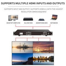 HDMI 오디오 스위처 포함 매트릭스 1.4 4 30Hz 전문 랙 호환 스플리터 in 4out, 한개옵션0 - 매트릭스오디오