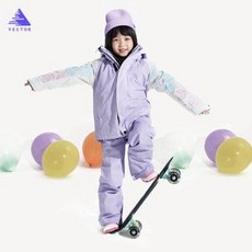 벡터 아웃도어 키즈 분체 스키복 세트 베이비 돌격바지 북동