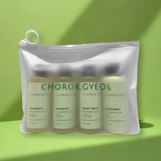 초록결 석회수 샴푸 트리트먼트 바디워시 석회제거 트래블키트, 2세트