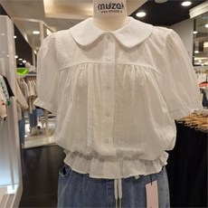 둥근카라블라우스