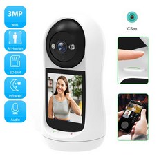 아기 울음 소리 감지 보안 IP 카메라 4MP 2K PTZ 와이파이 카메라 화상 통화 2.8 인치 IPS 스크린 3MP, 02 미국 플러그, 05 3MP NO CARD