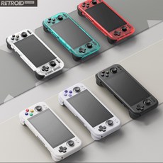 [ XC샵 ] Retroid Pocket 4/ 4pro 휴대용 레트로 게임기 5000mAh 4.7인치 스크린 18W괘속충전, 투명화이트, Retroid Pocket 4
