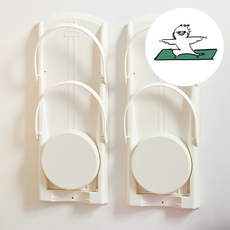 요가매트 보관 정리 수납함 벽걸이형 화이트 정리함