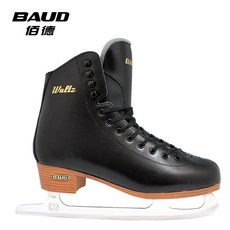 BAUD 가죽 아이스피겨 스케이트화 시니어 / 주니어 (사은품증정), 新款黑色, 43