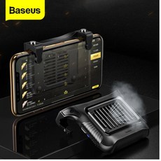 Baseus Gamepad 조이스틱 게임 트리거 PUBG L1RL 게임 슈터 화재 버튼 전화 쿨러 아이폰 Andriod 모바일 컨트롤러, Black