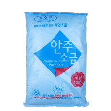 한주본소금 한주 소금 25kg 국산정제염 정제염, 1개
