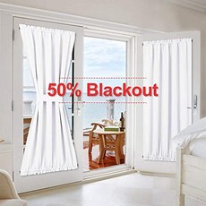 NMT 퓨어 화이트 파티오 도어 패널-50 % 햇빛 차단 프렌치 도어 [W54 x L72 1 Panel- Pure White] - P046507RY24YC54, W54 x L72 1 Panel- Pure White