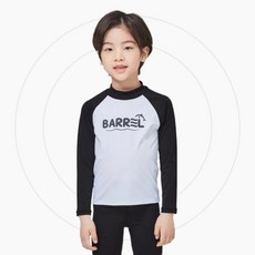 배럴 BARREL 키즈 에센셜 래쉬가드 화이트 (B3SKWRG001WHT)