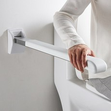 좌변기 손잡이 장애인 보조대 욕실 안전 화장실 가드 병원 안전손잡이, 1개, 4. 의료용 화이트/68x9.6x22.9cm