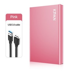 KPAN-HD 드라이브 금속 하드 디스크 1 테라바이트 500GB USB3.0 HDD 2.5 인치 휴대용 외장 안드로이드 PC, CHINA, KPAN-N1-Pink_500GB, KPAN-N1-Pink+500GB