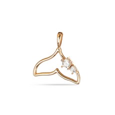 14K 펜던트 행운 별빛 달빛 고래 꼬리 gold 메달_PQPK4001
