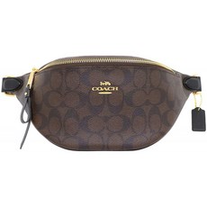 (상세설명필독) [코치] COACH 가방 (숄더백) F48740 브라운 × 블랙 IMAA8 시그너처 PVC 가죽 허리 바디
