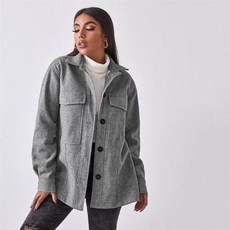 패딩코트 슬림 핏 통근복 컬러 라펠 재킷 코트 여성용