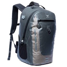 Xelfly Submersipack 방수 백팩 다이빙 팽창 식 부동 TPU 코팅 내구성 나일론 건조 백 카약 낚시 보트 타기 하이킹 (25L Gray Stone), 25L, Gray Stone
