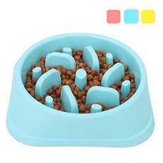 Noyal Dog Slow Feeder Bowl Non Slip Puzzle Bowl An Noyal Dog 느린 피더 그릇 미끄럼 방지 퍼즐 그릇 걸림 방지 애완 동물 느린 음식, 1개, Blue - 독슬로