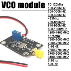 RF 전압 제어 발진기 주파수 신호 소스 70M-5.8G 433M 900M 1.5G 2.4G FM 라디오 SW VHF VHF SDR GPS 와, 1개, 2) 100-200MHZ