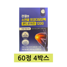 올바른 관절엔 콘드로이친 소연골 뮤코다당단백 1200, 60정, 4개