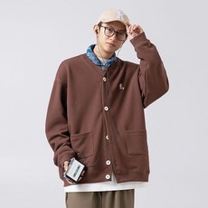 유루 남성용 브이넥 와플 가디건 / K3757