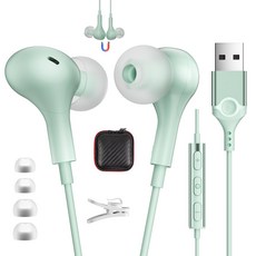 [2024 USB 2.3m pc zoom LINE USB-A 신등장] 이어폰 유선 마이크 부착 PC용 게이밍