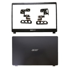 Acer Aspire 3 A315-42 A315-54 A315-56 N19C1 레드/블랙/그레이/블루용 새 노트북 LCD 뒷면 커버/전면 베젤/경첩/나사, 블랙 AB 경첩