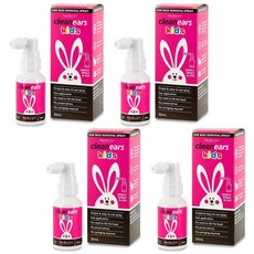BioRevive CleanEars 키즈 이어 왁스 스프레이 어린이용 귀지제거제 30ml X4개