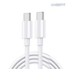 와이즈핏 100W 초고속 충전 케이블 (C타입/ CtoC타입), C to C 100W 초고속케이블 2m, 1개