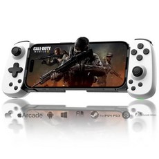 D9 블루투스 호환 게임 컨트롤러 iOS 안드로이드 모바일 게임패드 PS5 스트리밍 PS4 PC 스위치 홀 터보 포함, D6-White, 1개