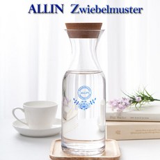 ALLIN 알린 쯔비벨블루 북유럽풍 디켄터 카라페 유리와인쥬스물병 1000ML