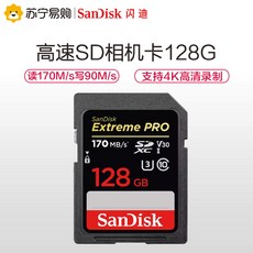 옥상달빛 메모리 카드 플래시디 128GBSD카드 읽다 170MBSCLASS 10 카메라, 블랙 정부측 표기함