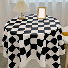 사각 식탁보 블랙 체커보드 식탁커버 테이블보 모던, 상세페이지 참조, 상세페이지 참조