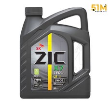 ZIC X7 ZERO LS 0W30 6L 디젤, 1개, 지크 X7 ZERO LS 0W30(디)_6L