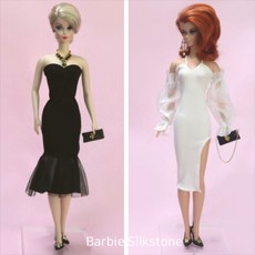 BARBIE DOLL/1번-200번/바비인형/실크스톤바비/리프로바비/포피파커/패션로얄티/바비/미미/쥬쥬/모모꼬/마론인형/육일돌/인형옷/인형구두/30cm마론인형, 221.블루새틴빅리본드레스