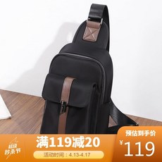 골프 골 퍼 골 드 골 프 남성 용 가슴 팩 대 용량 캐 주 얼 운동 숄 더 백 남 물벼락 방지 패션 레 트 로 컬러 크로스 백 여행 미니 백 5I406314J 블랙