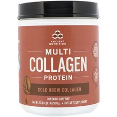 Dr. Axe Ancient Nutrition Multi Collagen Protein Cold Brew Collagen 1.1 lbs (500 g), 1개, 상세내용참조