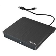 야옹쿠 외장 블러레이 드라이브USB 3.0 및 TypeC 휴대용 3D 블루레이 DVD 라이터 버너 슬림 광학 CD 드라이브 PC 노트북 데스크톱 Mac용 Windows XP78, External BD/CD/DVD Drive