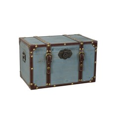 우드 박스 나무 상자 앤틱 수납함 빈티지 정리함 인테리어 용품 소품, 라지:50X30X30cm + 블루그레이개