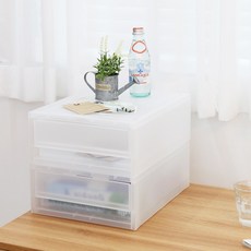 내츄럴 투명 서랍장 27cm(1호) 2개, 단품