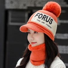 인테리영 가을 계절 니트모자 트렌드 승차 기모 융 보온