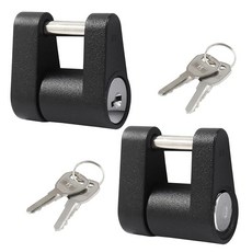 Kemcatui Black Trailer Hitch Coupler Lock - Reliable 1/4 Inch Dia Convenient 3/4 Inch Span - Secure - 로크이튼