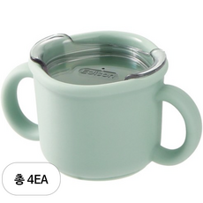 에디슨 프리미엄 실리콘 트레이닝 컵 150ml, 민트, 4개