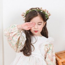 베이비블리 ACC B18601 로니에화관 화관 유아드레스 여아드레스 화동드레스 백일드레스 아기화관 유아화관 어린이화관
