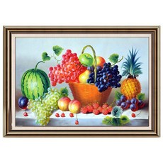 과일 후르츠 인테리어 보석십자수 집에서하는취미, 65 x 48