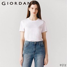 지오다노_평촌뉴코아점_ (여성) 기본에 충실한 베이직한 코튼 라운드 반팔티