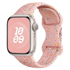 애플워치Ultra 9 8 7 SE 6 5 4 3 2 1 호환 컬러실리콘 모션 밴드는 애플워치(iWatch 38mm 40mm 41mm 42mm 44mm 45mm 49mm), Sand Pink, 38/40/41mm