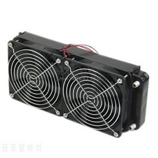 CPU 히트 싱크 알루미늄 컴퓨터 라디에이터 워터 냉각 쿨러 240mm 2 팬 선적, 상세내용참조