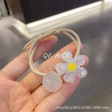 아기반투명머리끈