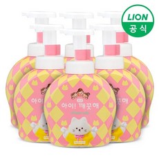 아이깨끗해X어프어프 대용량 핸드워시 490ml 용기 6개 화이트릴리