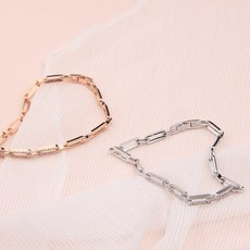 실버사각체인팔찌