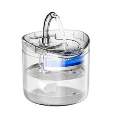 FRXC 대용량 스마트 투명 반려동물 정수기 2L + 필터, 표준 정수기, 1개