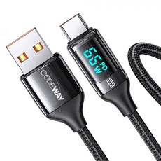 코드웨이 디스플레이 USB A to C타입 고속충전 케이블, 2m, 1개